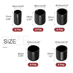 uxcell 25pcs Round Rubber End Caps