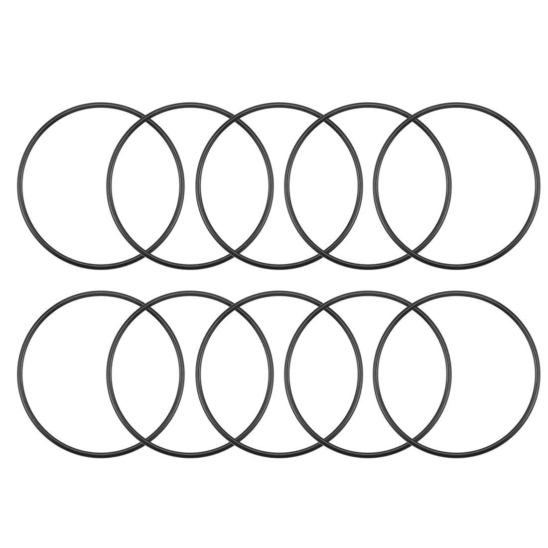 sourcing map Nitrile Rubber O-Rings 53.6mm OD 50mm ID 1.8mm Width, Metric Nitrile Rubber Sealing Gasket for Automotive Machine Plumbing, Pack of 10