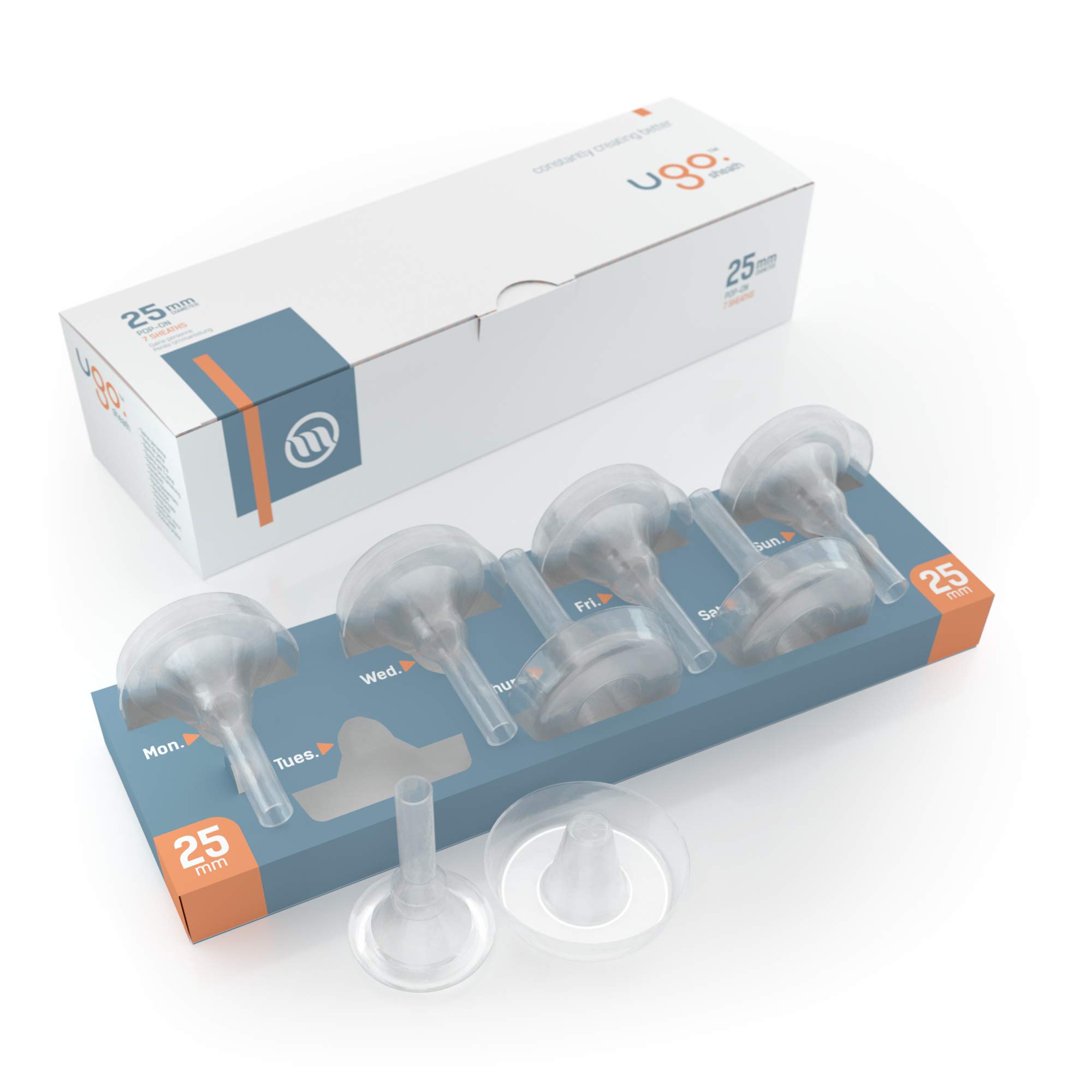 Ugo Sheath (x28) - 1 Month Supply of External Male Urinary Incontinence Catheter Condoms - Self Adhesive and Latex Free (Style: Pop-On/Diameter: 30mm)
