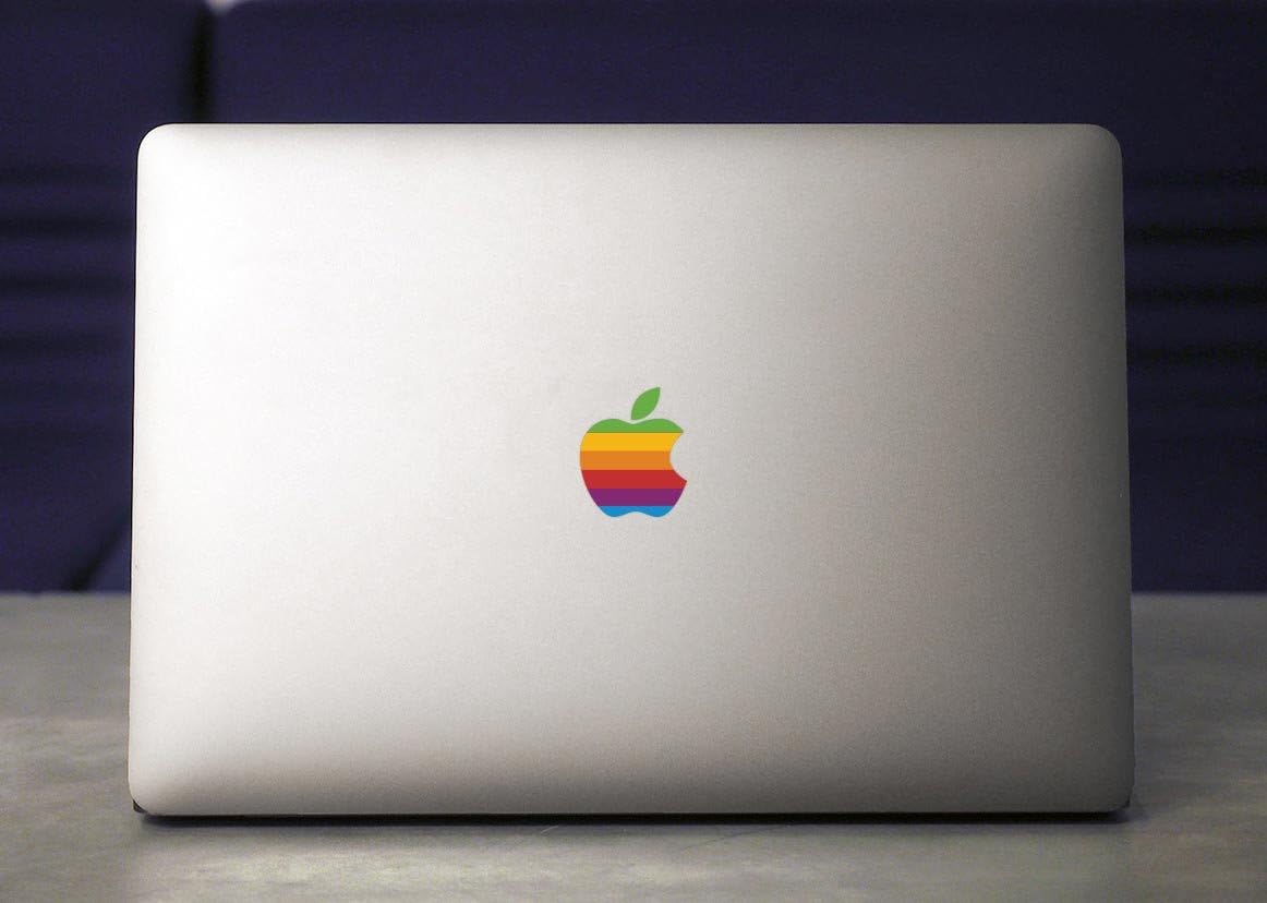 Retro Rainbow Apple Decal Sticker for MacBook Pro 2017