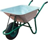 Neo Wheelbarrow 85L Galvanised Steel Tray Pneumatic Tyre Silver