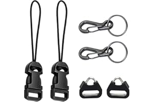GECIC Quick Release Camera Strap QD Loops Clips Connector Buckles Connect Adapter Quick Release Hand Sanitizer Travel Size Keychain Accessories for Car Keys Holder Little Hooks to Keep Keychain Organized