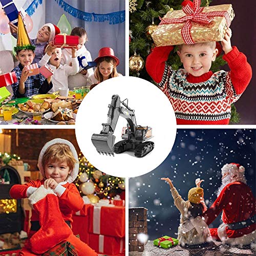 Hging Top Race 22 Channel Hobby-Fernbedienung Bagger, 1/14 RC-Bagger-Baufahrzeug RC-Traktor, Vollmetallbaggerspielzeug… – Bild 8