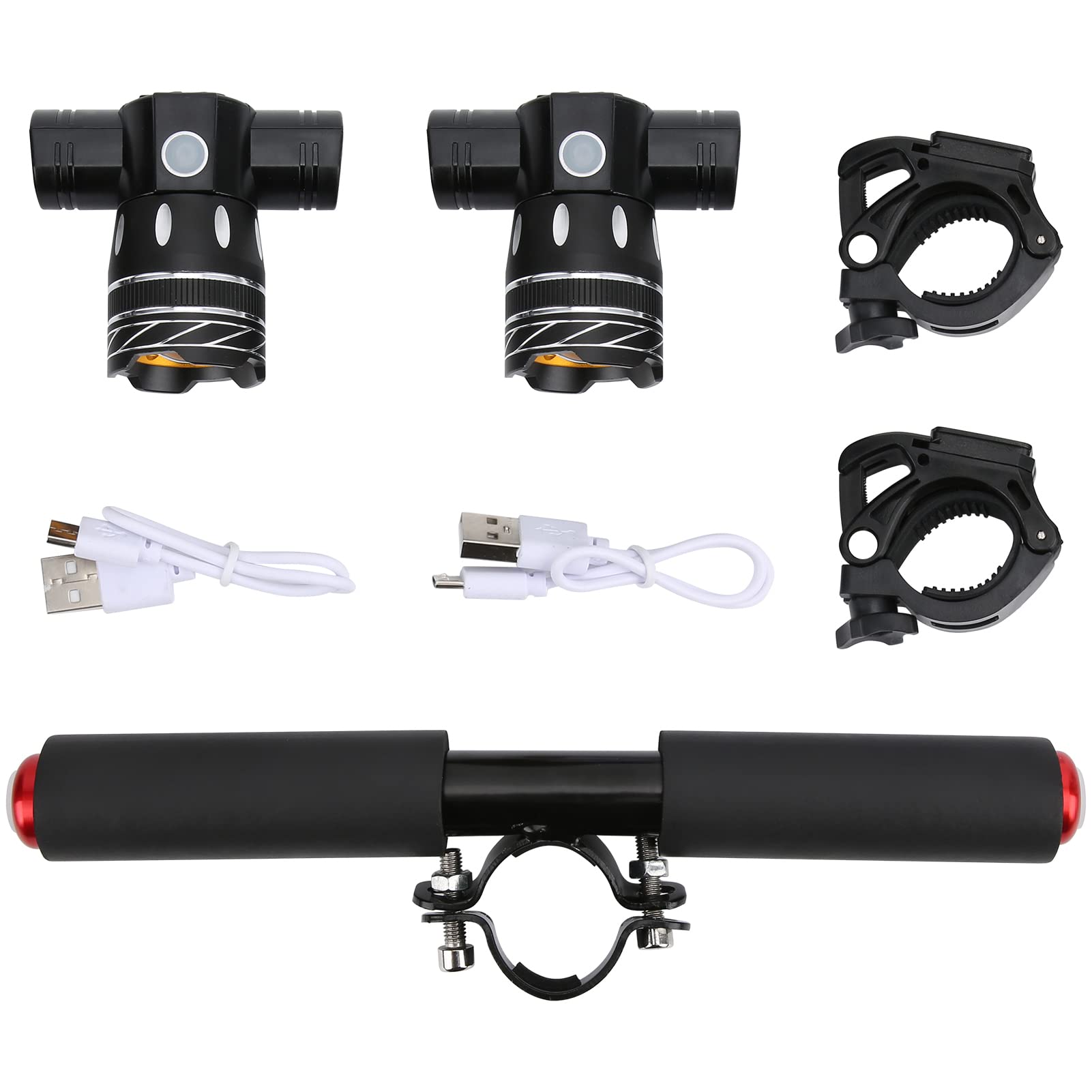 Alomejor Electric Scooter Front Lights Scooter Headlight Rechargeable LED Headlight for M365/Pro Electric Scooter