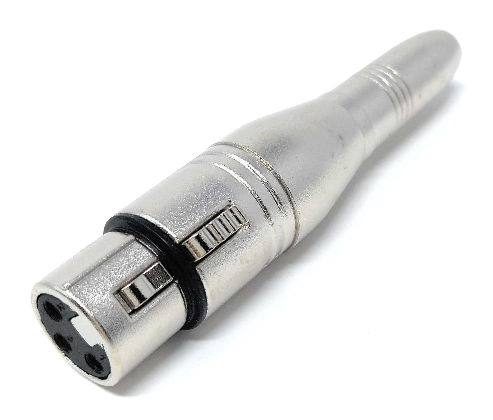 DRUT 1pcs XLR Female 3pin to 6.35mm Balanced Jack Socket Adapter Cable Converter (Silver)