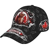 BJQ Canadian Baseball Cap Maple Leaf Flag Printed Cap Adjustable Dad Hat Golf Hat for Men and Women