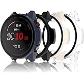 Bigqin 4 Pack Protective Case Compatible with Garmin Forerunner 255/255 Music, Hard PC Case with Screen Protector, HD Case Co