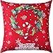 Jetec 4 Pieces Pillow Case Throw Cushion Cover Cotton Linen Pillow Decorations for Halloween Thanksgiving Christmas Autumn, 18 by 18 inch (Color Set 9)