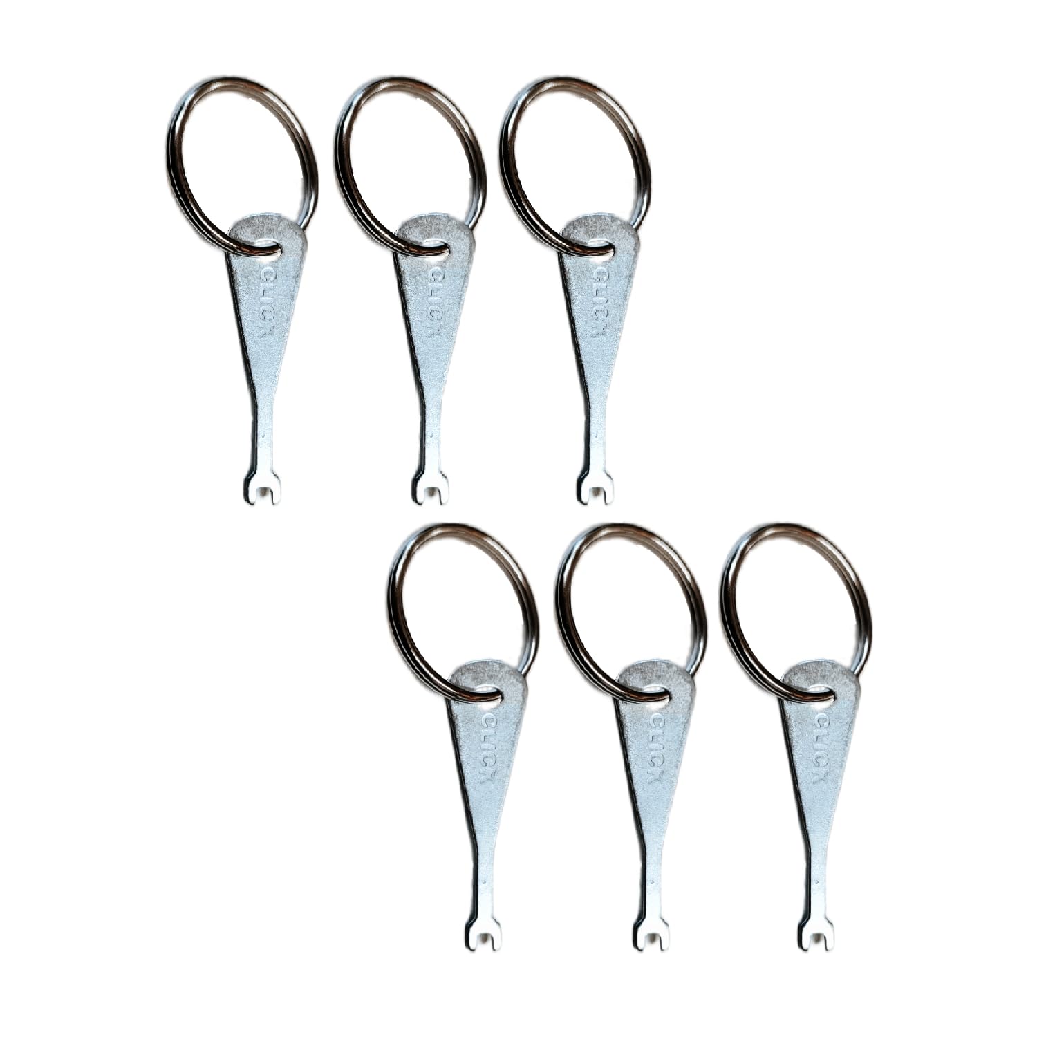 TEST FISH KEY FOR SECRET EMERGENCY LIGHT GRID SWITCHES REPLACEMENT KEY WITH 30MM STEEL KEY RING (PACK OF 6)