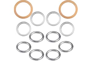 AXYUADA 12pcs Differential Transfer Case Crush Washer Gasket Kit, Oil Drain Plug Gasket, Crush Washer Oil Drain Plug Washer Fits for Toyota Lexus 4Runner Tacoma RAV4 9043024003, 90430A0003, 1215710010