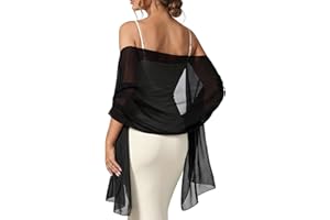 FURTALK Chiffon Shawl Wraps for Women Evening Dresses Soft Scarf Formal Wedding Bridal Scarves