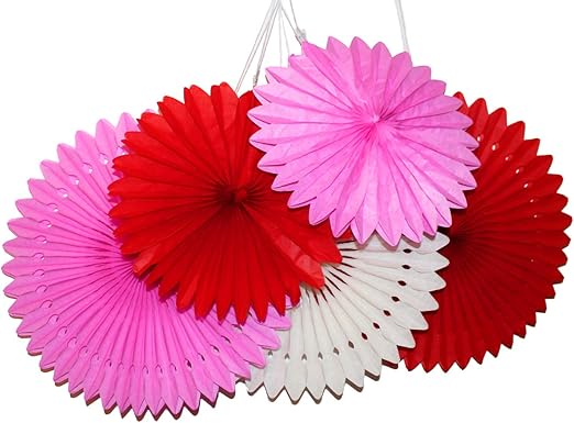 Amazon Com Lg Free 5pcs 12inch 16inch Party Paper Fan Large