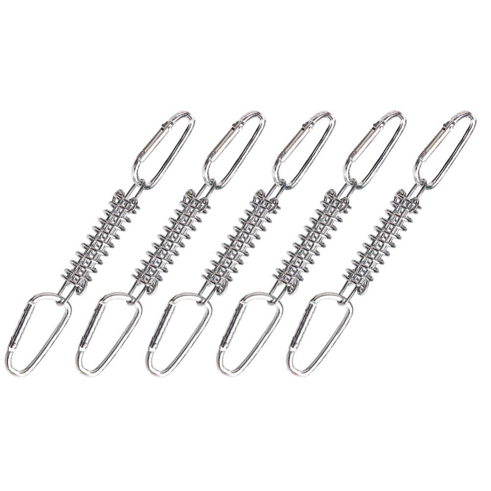 BESPORTBLE 1set Tent Spring Buckle Heavy Duty Steel Awning Rope Tensioner Camping Hiking Accessories