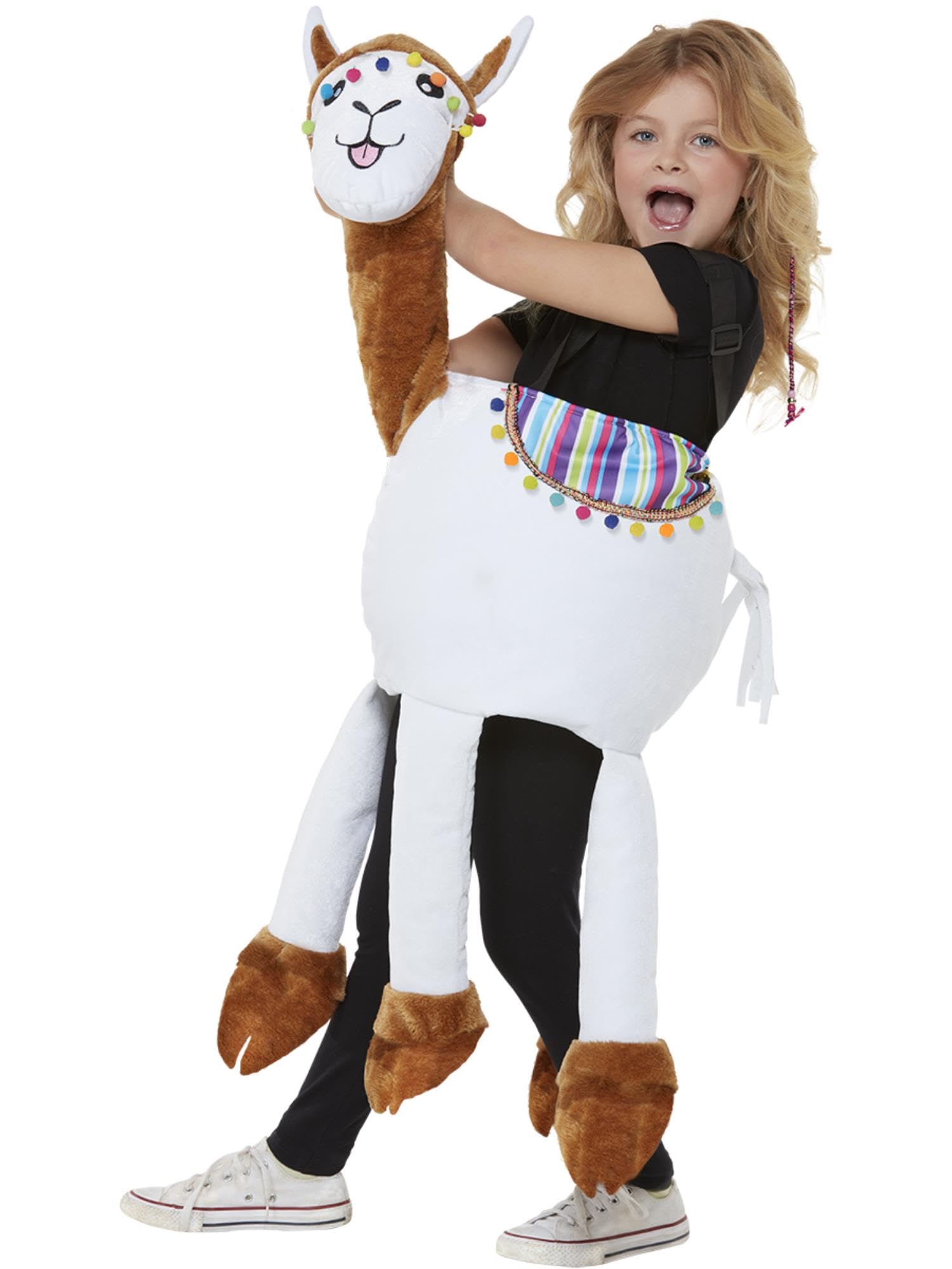 Smiffys Ride In Llama Costume Adjustable Padded Tabard, Children's Animal Fancy Dress, Animal Dress Up Costumes