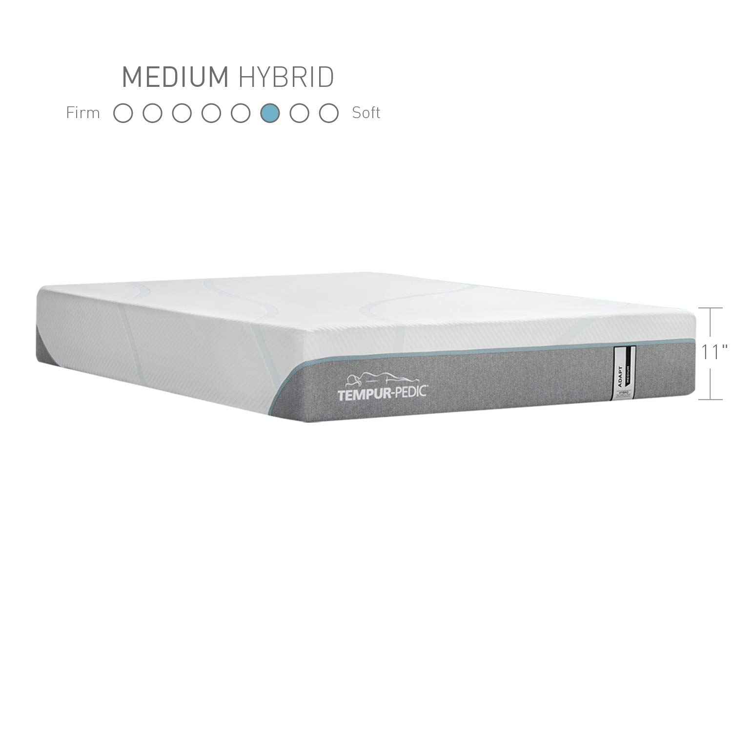 TempurPedic TEMPURAdapt 11Inch Medium Hybrid Foam Mattress, King