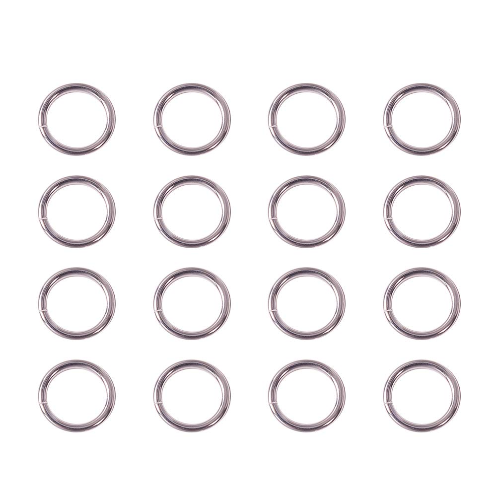 PandaHall Elite about 360 pcs Brass Jump Rings Close but Unsoldered, Silver, 8x1mm