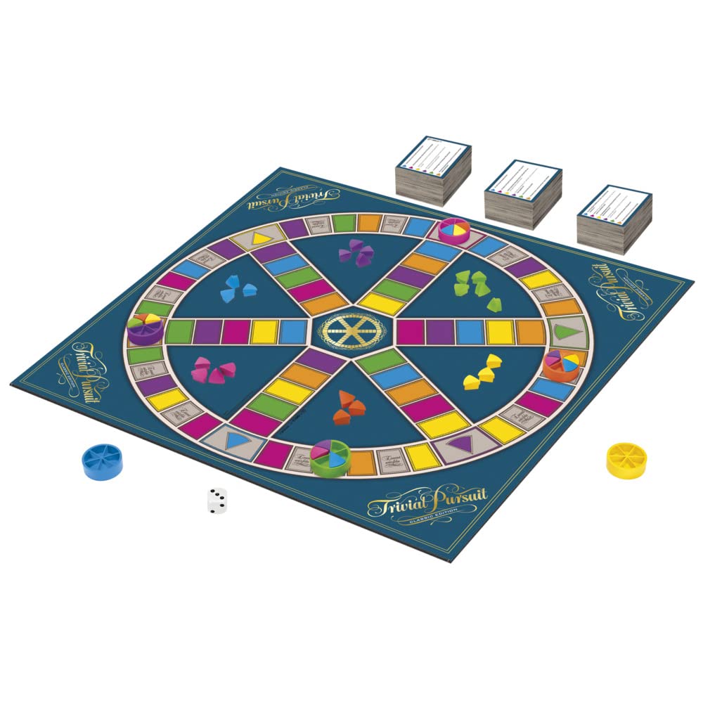 Hasbro Gaming Trivial Pursuit Brettspiel, Spielplan in klassischem Design und Farben, Perfekt für Partys, Familienfeiern und Spieleabende 3