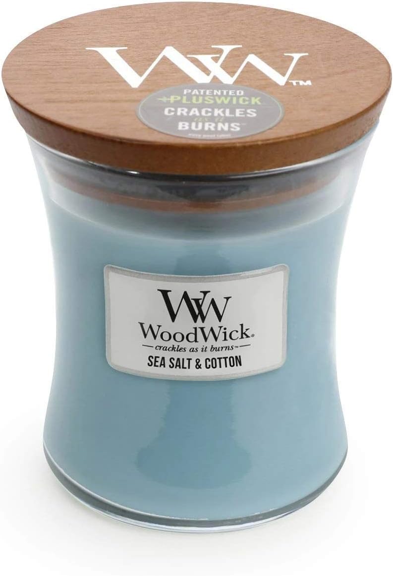 WoodWick Sea Salt and Cotton Medium Jar Candle Amazon.co.uk Kitchen