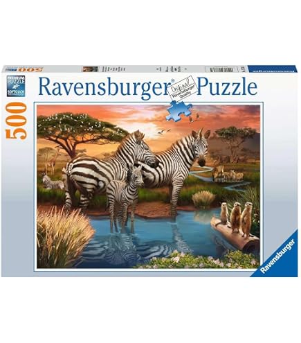 Jumbo Puzzles 500 Teile 'African Savanne' – Premium-Puzzle Aus Recyceltem Karton, 45x35 Cm
