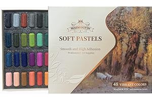 MAIMOUFIN Soft Pastels for Artists Highly Pigmented Sticks 48 Vibrant Colors Professional Grade Art Supplies Smooth Blendable Pastels Set for Drawing,Painting Artists,Beginner