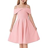 GRACE KARIN Girls Dress Off Shoulder Casual Party Dresses for 6-14 Years | Kids, Bowknot, A-Line, Elegant, Fall, School, Formal, Holiday, Birthday, Christmas, Swing, Dance, Tween Midi Dresses