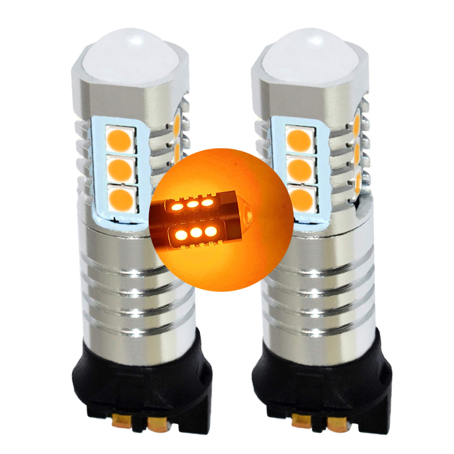 MCK Auto – PW24W PWY24W CREE LED Canbus Bulbs Indicators Blinkers Amber Orange Very Bright and Without Errors Compatible with XE A3 A4 A5 - FB5L3 – Transform Your Ride