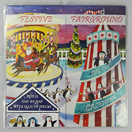 Swiss Kiss Festive Fairground Slot-In Reusable Advents Christmas Advent Calendar 290 x 290 mm 24 slot in pieces