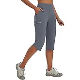 baleaf Women's 17'' Capri Pants Lighweight Cargo Capris Quick Dry Zipper Pockets Hiking Biking Casual Outdoor