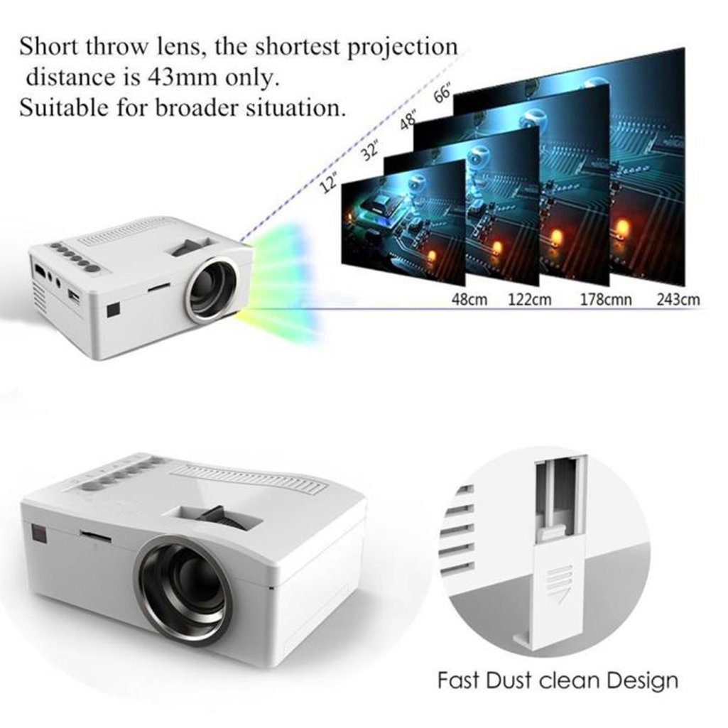 Mini Proyector, Deeplee LED LCD Proyector Cine en casa Teatro con ...