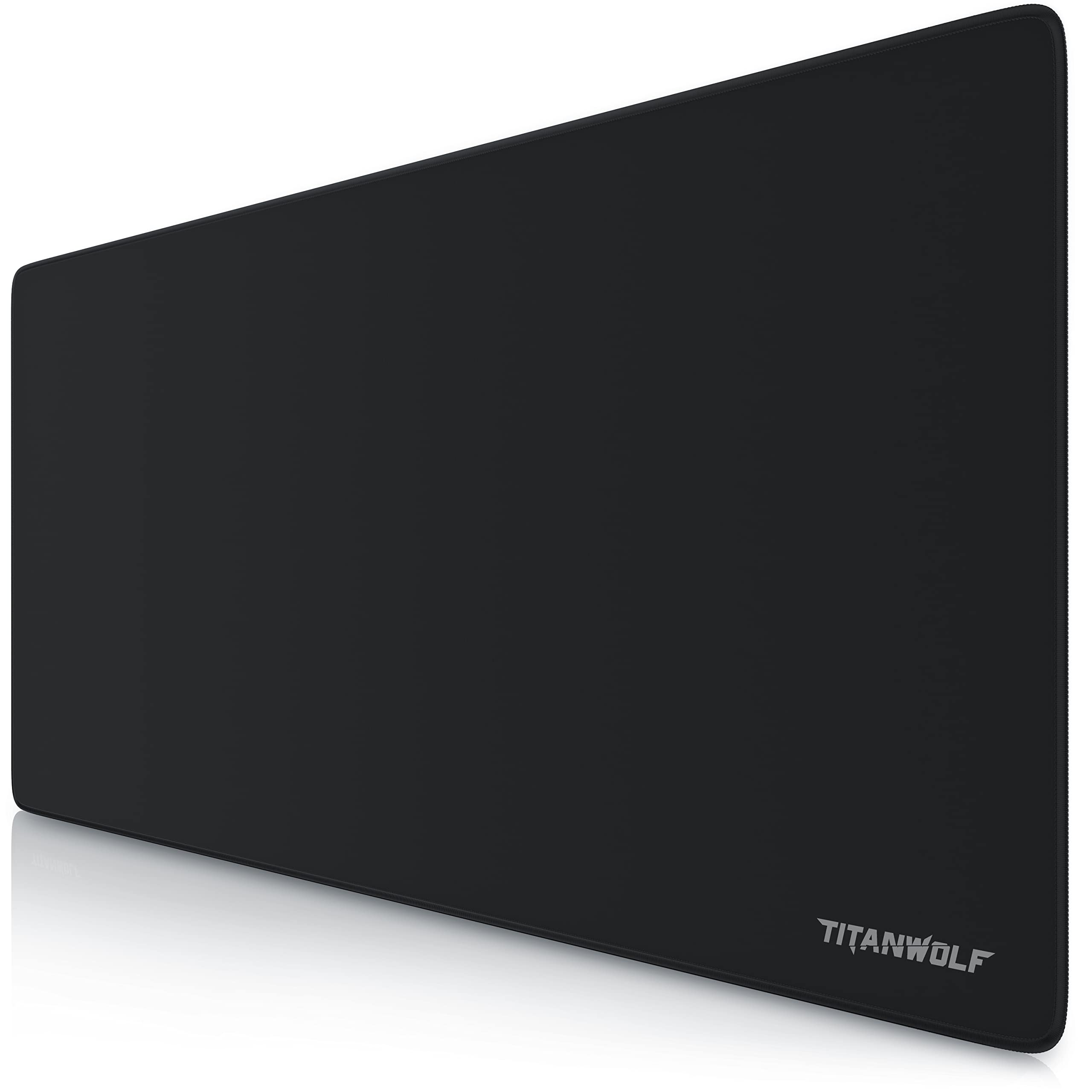 TITANWOLF XXL Speed Gaming Mouse Pad - Mouse Mat 900 x 400 x 3 mm - XXL mousepad - table mat large size - improved precision and speed - rubber base for stable grip on smooth surfaces - non-slip