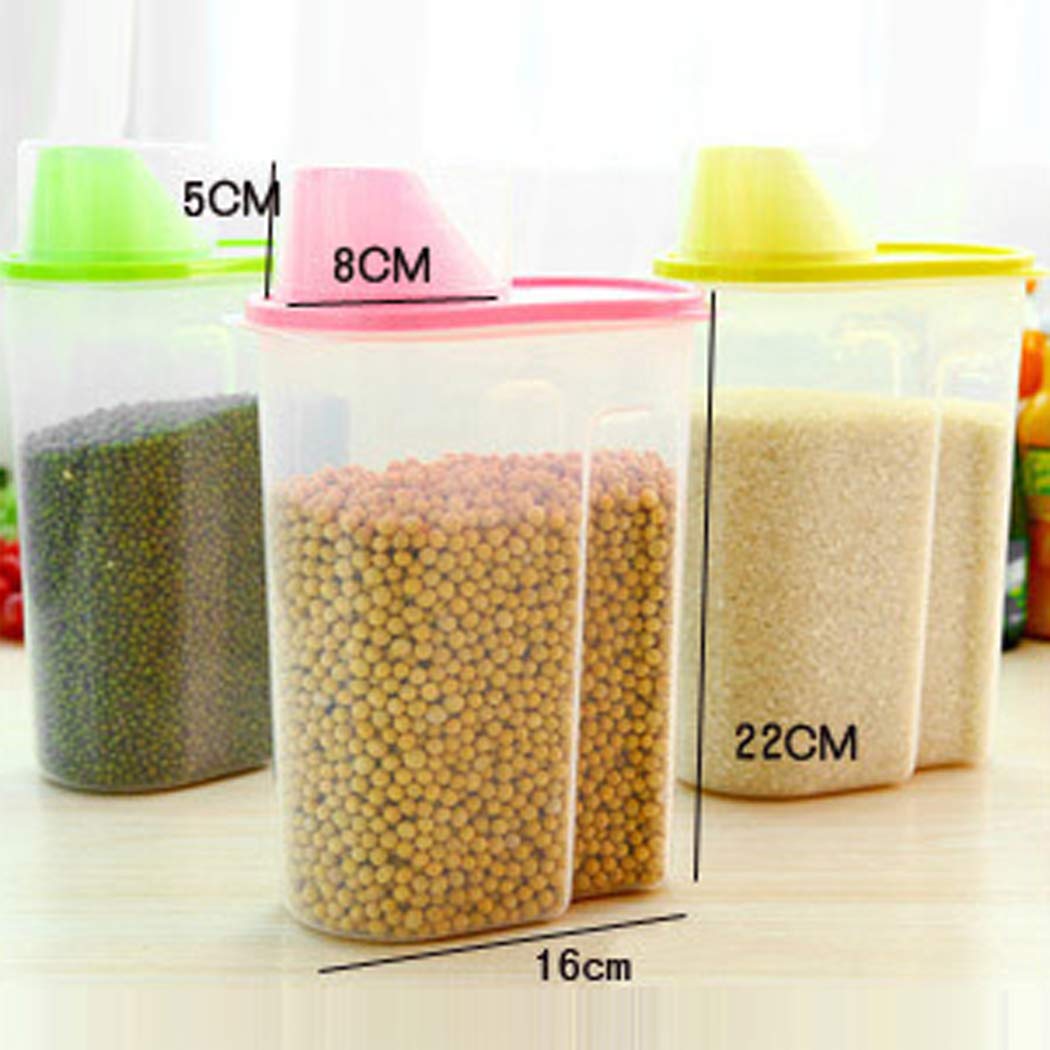 Transparent Plastic Sealed Fresh-keeping Food Storage Container Storage Jar (L)