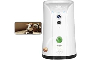 SKYMEE Petalk AI Dog Camera Automatic Treat Dispenser, 5G&2.4G WiFi HD Pet Camera, Remote Treat Tossing