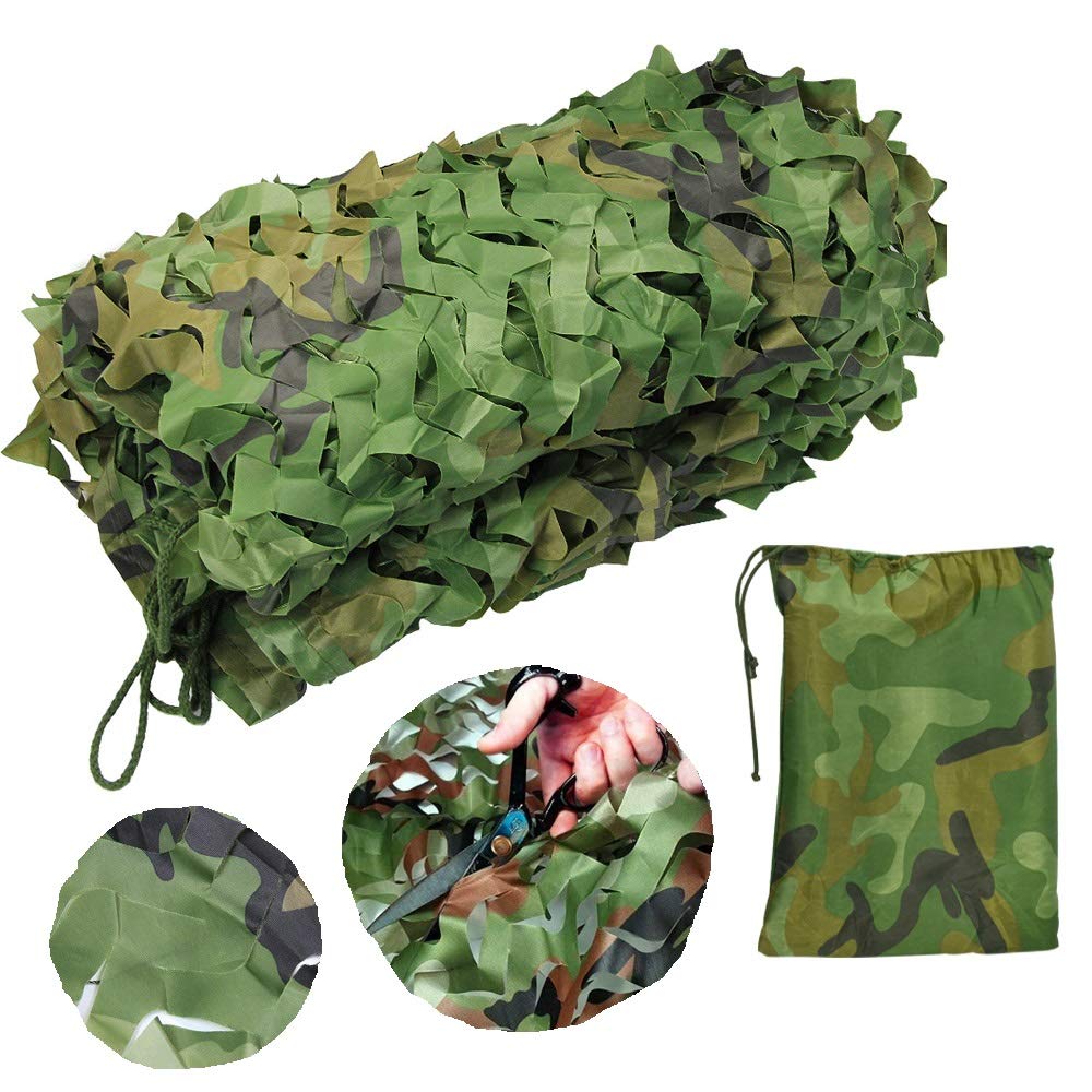 IGRMVIN Woodland Camouflage Netting,Camo Netting for Kids,2X3m Camouflage Net Oxford Fabric Hunting Shade Cover,Camping Military Hunting Shooting Hide Camo Netting for Outdoor and Indoor