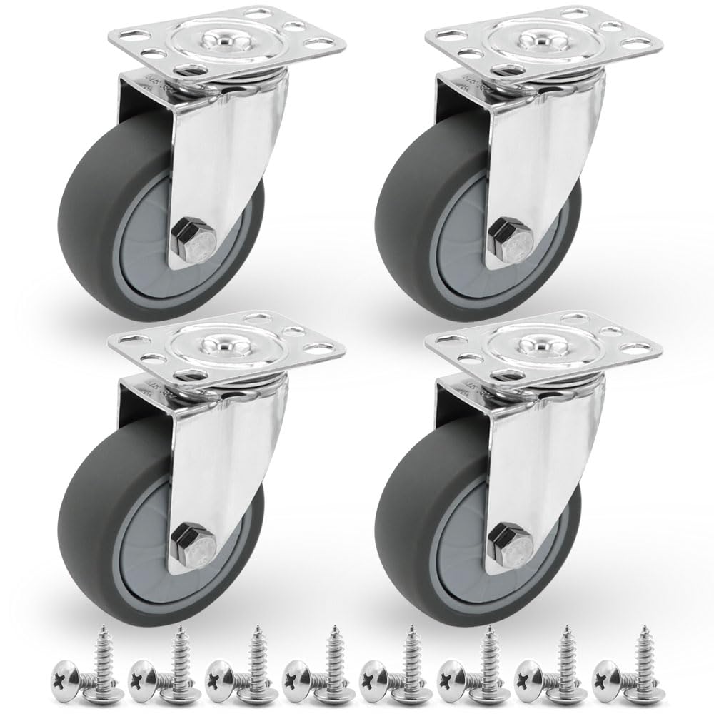 NERILEE Stainless Steel 3 Inch Caster Wheels