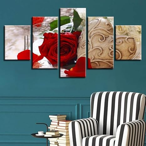 5 Pinturas Decorativas Decoración del hogar Arte de la Pared Lienzo