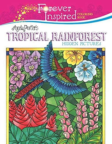 Forever Inspired Coloring Book: Angela Porter's Tropical Rainforest Hidden Pictures (Forever Inspired Coloring Books)
