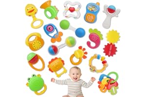RUIDYA 17PCS Baby Rattles,Infant Baby Toys 0-3-6-12 Months,Teething Toys for Babies,New Born Baby Girl Boy Gift