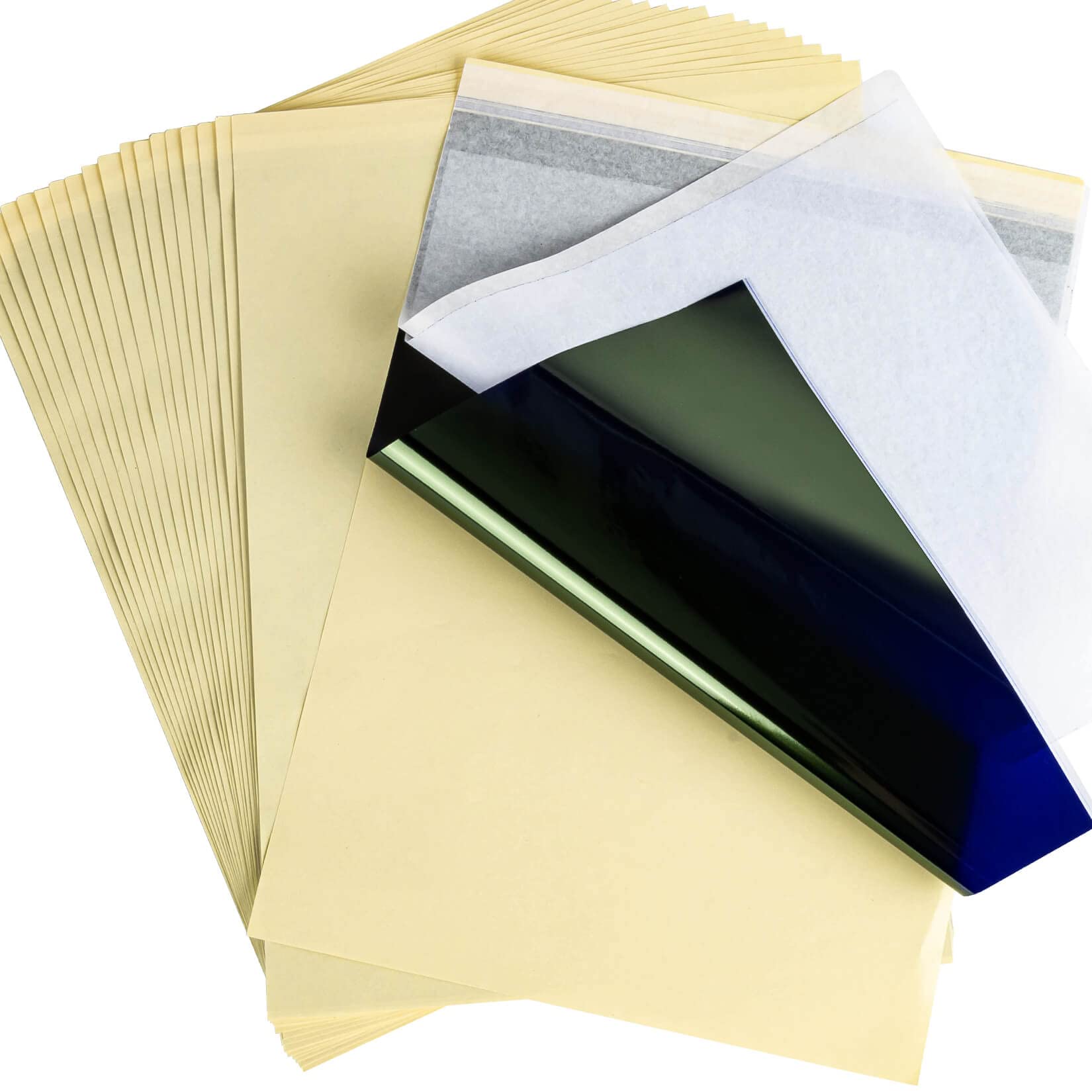 Sukh Tattoo Transfer Paper - Tattoo Stencil Paper for Tattooing Thermal Transfer Paper Transfer Paper for Tattooing Temporary Tattoo Paper for Tattoo Stencils Kit Tattoo Supplies 8.5 X 11Inch 20PCS