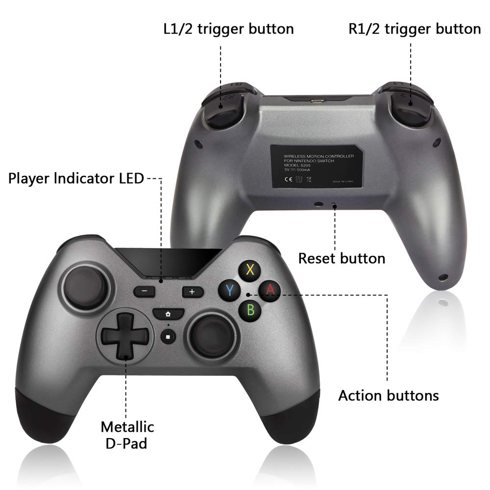 Woot Wireless Pro Controller for Nintendo Switch Supported with Bluetooth Wired Nintendo Switch NS PC and Android,Wireless Pro Controller Gaming Gamepad Joypad Compatible with Nintendo Switch consoles