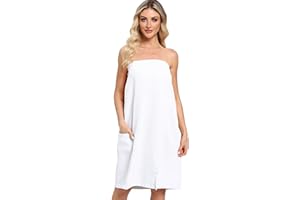 Xeoxarel Women's Waffle Lightweight Towel Wrap with Adjustable Closure