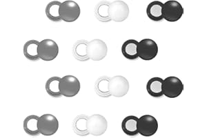 Tinoaly 12 Pairs Magnetic Race Bib Clips, Marathon Race Number Holder Running Racing Bib Buckles Fixing System for Cycling Triathlon Runners Field Supplies (Black, White, Gray)