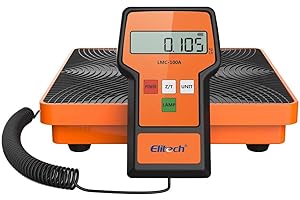 Elitech Refrigerant Charging Scale Freon Scale for HVAC with Case 100kg, 220 LBS, LMC-100A