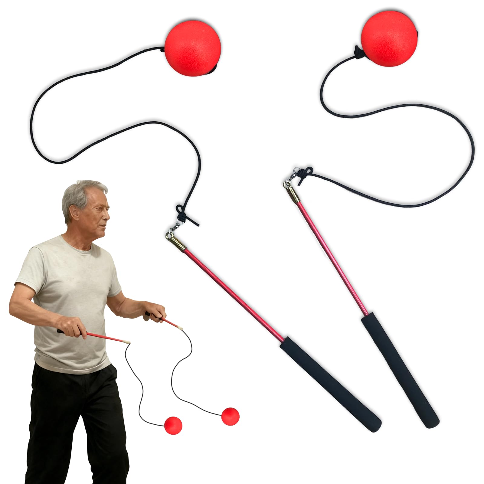 Photo 1 of OOHGLITZ Shoulder Reliever Ball Swing and Stretcher | Upgraded Shoulder Relief Excercise Equipment with 0.24lb Fitness Ball and 360° Tangle-Free Swivel for Home Use