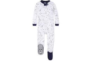 Burt's Bees Baby Boys' Pajamas, Zip-Front Non-Slip Footed Sleeper, Organic Cotton