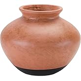 Melrose International Two Tone Ceramic Vase - Elegant Flower Vase for Tabletop Decor Terracotta