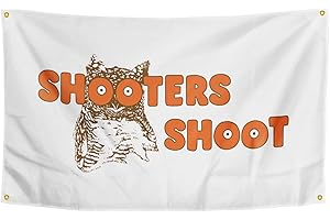 OOOYIY Shooters Shoot Flag College Flags 3×5 Feet Funny Poster Banner Wall Outdoor Hanging Flag with 4 Brass Grommets for College Dorm Room Decor