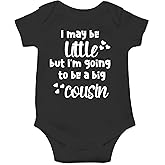 AW Fashions I May Be Little, But I'm a Big Cousin Baby Bodysuit Funny Cute Newborn Outfit Boy Girl Unisex