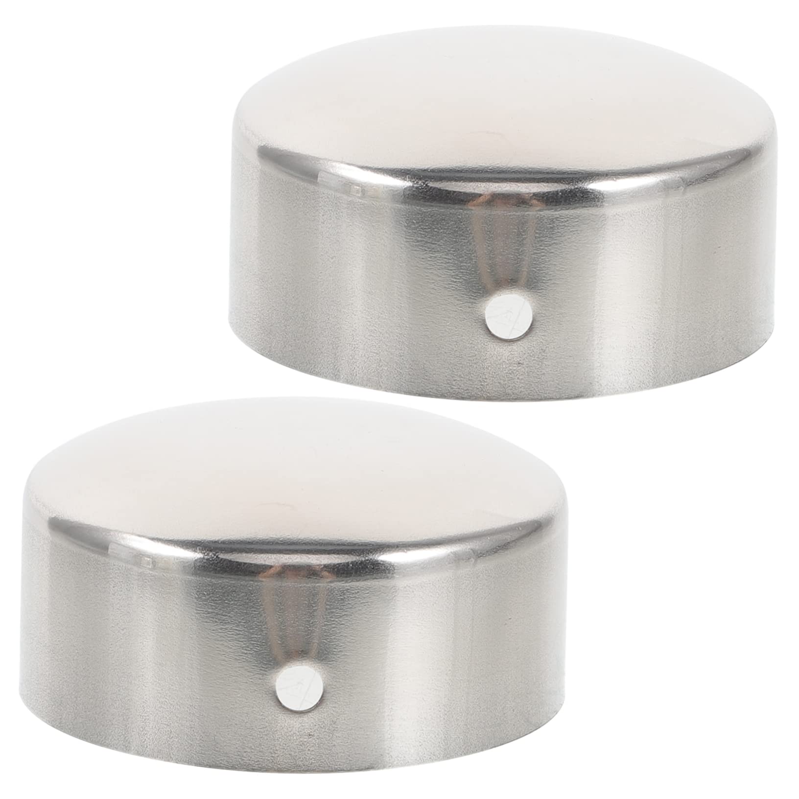 WOONEKY Handrail End Cap 2Pcs Plastic Rail Support Tube Protector with Screws for Stair Banister Ends Decorative Handrail Fittings for Indoor & Outdoor Use