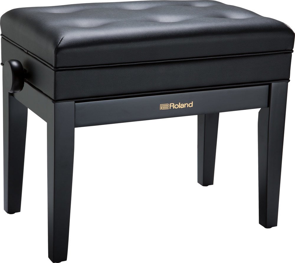 ROLAND,1 Piano Bench In Satin Black with Cushioned Vinyl Seat - Rpb-400Bk