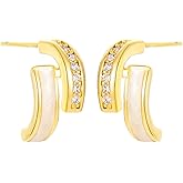 14K Gold Plated Cubic Zirconia Drop Earrings for Women Jewelry
